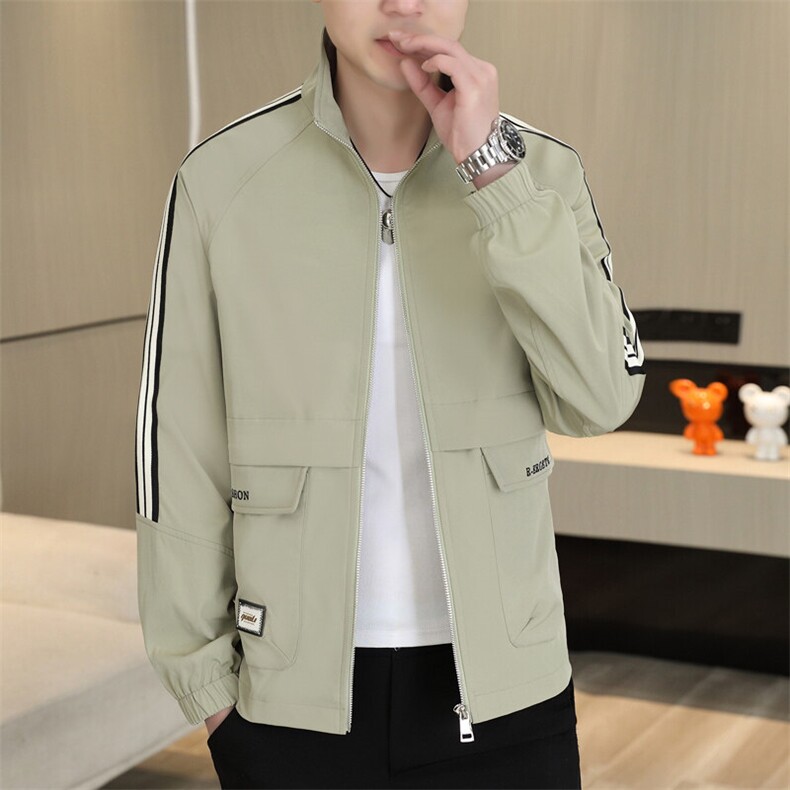 春季新款男士立领大码休闲简约百搭夹克外套上衣7810P90，男装夹克，电商B226-2（原B217-2）