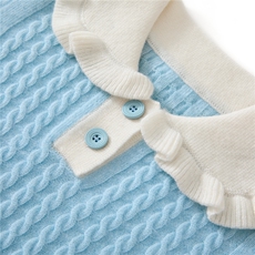 2025年新款百搭polo领长袖坑条羊绒衫，童装儿童羊绒衫，轩曦羊绒