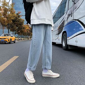 秋季牛仔裤潮牌宽松直筒裤潮流百搭老爹阔腿长裤901-p35加绒45，男装牛仔裤，星座1008-2