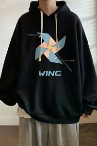 纯棉连帽卫衣男大码运动帽衫宽松薄WY2112-P35 加绒款-P40图片