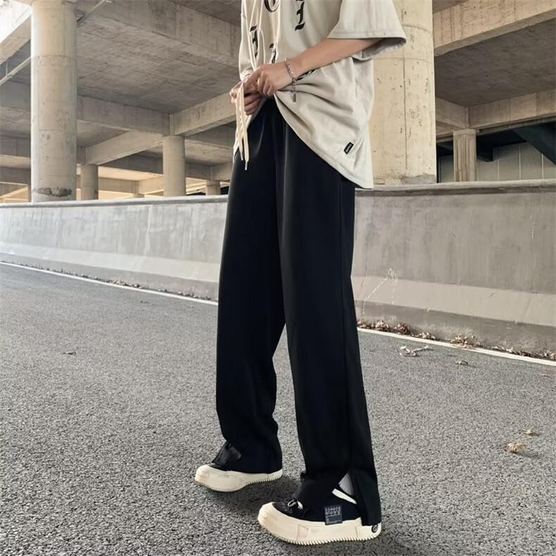 春夏新品直筒宽松垂坠纯色百搭休闲裤运动长裤男XK001-P33,男装休闲裤,星座1109-3