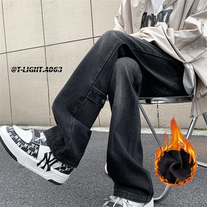 冬季美式ins高街vibe水洗加绒牛仔裤货号加绒K2316P70常规P55图片