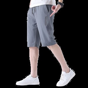 休闲裤男短裤薄款宽松直筒男裤子2023夏季新款青年男士五分运动裤图片