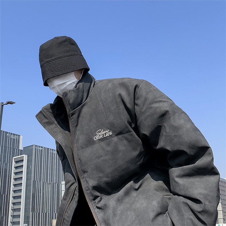 加绒加厚冬款男立领鹿皮绒棉衣刺绣皮棉袄面包服外套MA9052P92,男装棉衣,星座1013-1