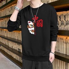 现货主推跑量秋装男士风卫衣学生醒狮印花上衣潮F070-P15，男装卫衣，星座1816-2（原1210–2）