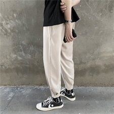 主推差价九分裤束脚港风宽松阔腿休闲裤夏季萝卜裤1008，男装休闲裤，星座1008