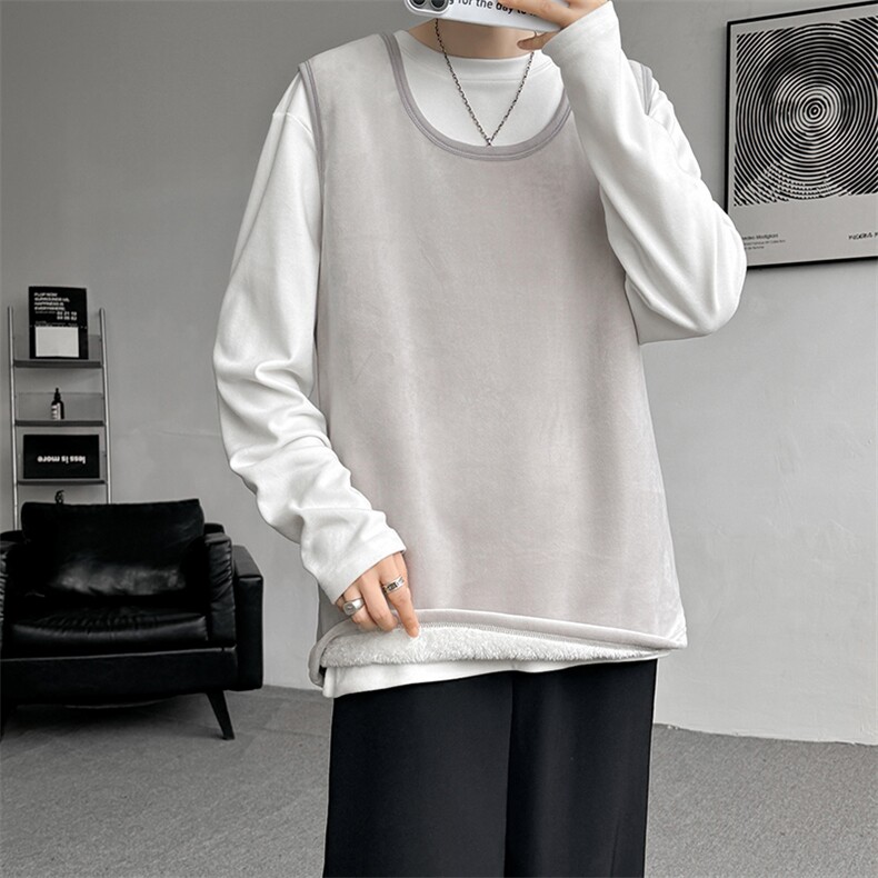 8XL-M德绒羊羔绒背心男加绒加厚保暖内搭坎肩马甲打底衫BR001P30,男装背心/马甲,电商B312