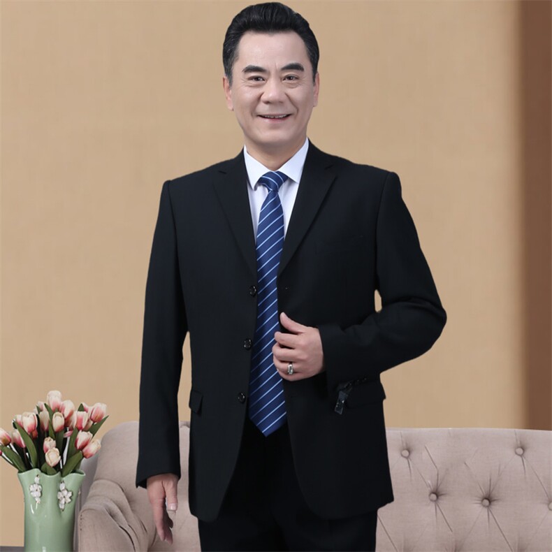 长年不断货主推！303/套装老人商务休闲正装外套大码休闲西裤西装,男装西服套装,星座1216（原钱塘722）