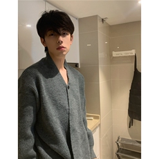 图老钱风慵懒针织衫外套复古百搭松弛感开衫道袍毛衣MF45P65，男装针织衫/毛衣，电商D256