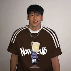 夏季美式高街重磅纯棉三条杠织带撞色男女短袖T恤ZD576-特P30，男装T恤，电商A486