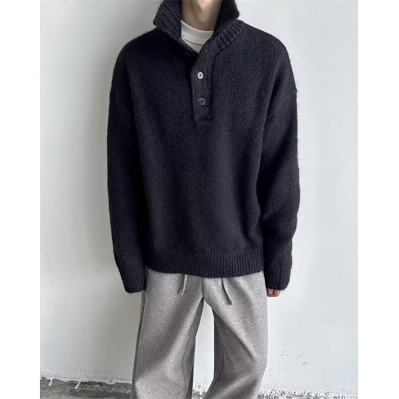 休闲轻奢风翻领男polo衫简约纯色细条磨毛百搭针织毛衣MLD92,男装针织衫/毛衣,星座1116A（原606A-3）
