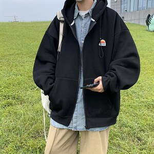 300克50%棉 2025秋季港风宽松开衫卫衣外套W2205-P68控88图片