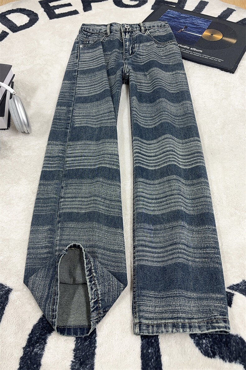 B221美式ins高街暗黑个性重工艺直筒牛仔裤LK26645-特P46控78,男装牛仔裤,电商B221