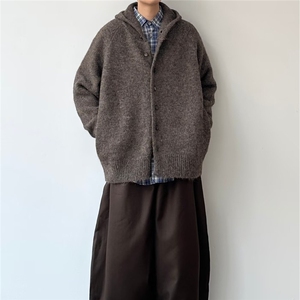 M38-P63 毛衣男士秋冬季厚款针织外套大码宽松立领潮流帅气拉链图片