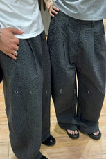 703-K500-P45抖音格纹休闲弯刀格子长裤，男装休闲裤，星座703