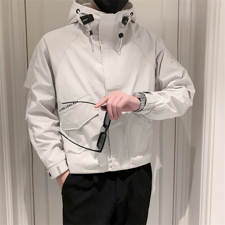 2025新款春季冲锋衣外套男潮牌连帽工装夹克A313-1-8811-P115，男装夹克，电商A313-1