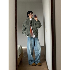 美式bomber飞行员夹克棉服男款冬季潮牌高级感外套cleanfit棒球服，男装夹克，星座1007（原301D）