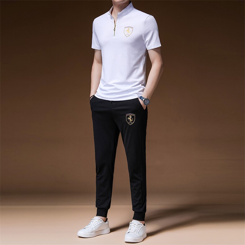 运动套装男2023夏季薄款圆领短袖t休闲中青年男士运动服潮流夏装,男装休闲套装,电商B212（原钱塘6029）