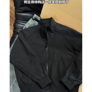 高品质春装新款老钱风美式高街解构立领棒球服飞行夹克休闲外套潮图片