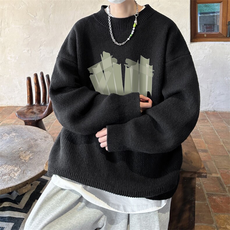 高质量！秋冬季半高领毛衣男士加绒加厚线衣男针织衫男MY57-P45,男装针织衫/毛衣,电商B367