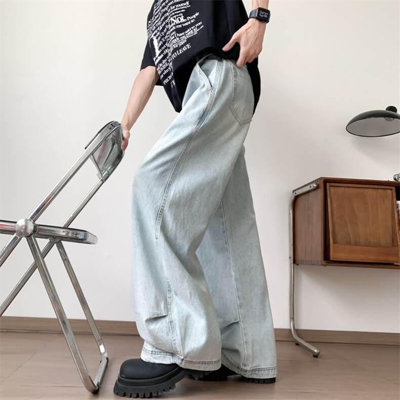 美式复古牛仔裤男女潮牌宽松直筒裤N01157-P53，男装牛仔裤，星座308B-2