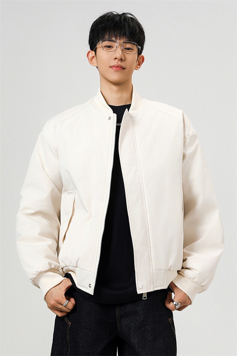 冬季clean纯色棒球服领棉服加厚短款棉衣HZ8815-特P68不议价,男装棉衣,星座610B-1