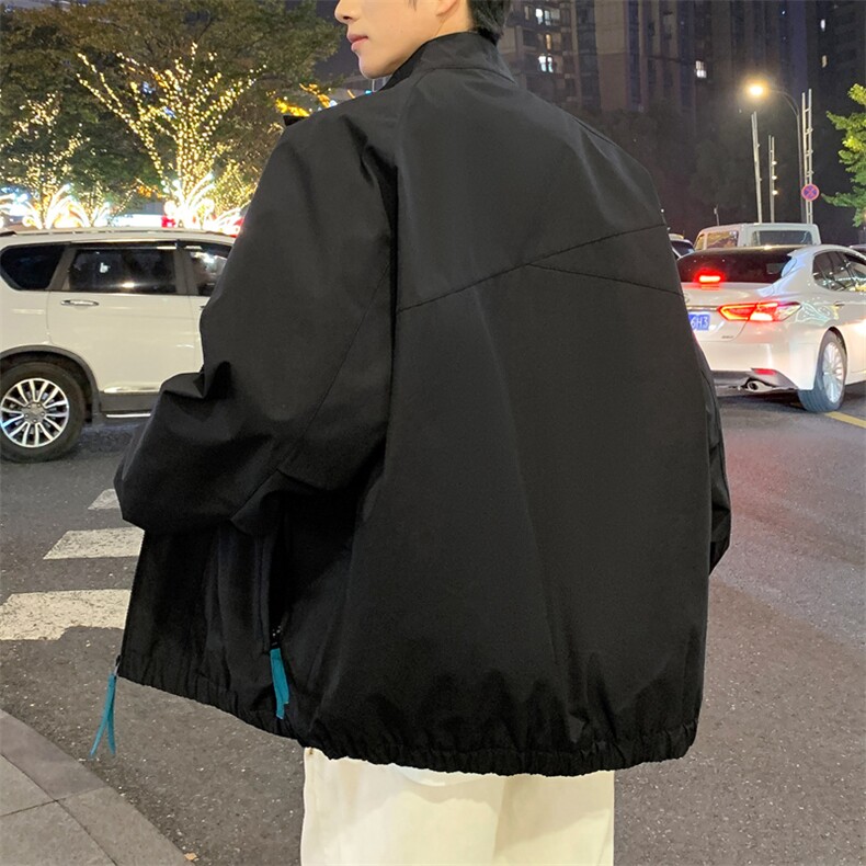 春季户外防水复古撞色立领夹克外套新款纯色休闲A406JK3502P75,男装夹克,星座309（原A406）