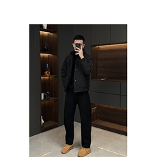 羽绒服时尚立领外套廓形设计款合身加厚保暖夹克上衣yrf089-TP185，男装夹克，电商A089-1