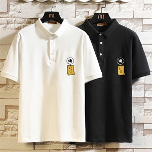 PL57016-P35 翻领短袖polo衫男大码胖子半袖t恤男有领保罗衫图片