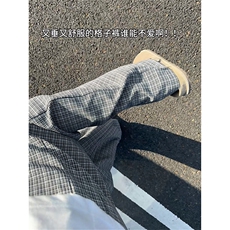 26春款都市风个性时髦西裤宽松格纹阔腿休闲西裤K805TP45控88，男装西裤，电商A102B