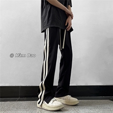 春装美式复古织带编织裤脚拉链开叉休闲裤XZ502-K639-P55控79，男装休闲裤，星座502