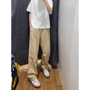 01高街款美式工装裤宽松直筒痞帅伞兵裤春夏XZ211-1-K2429-P55图片