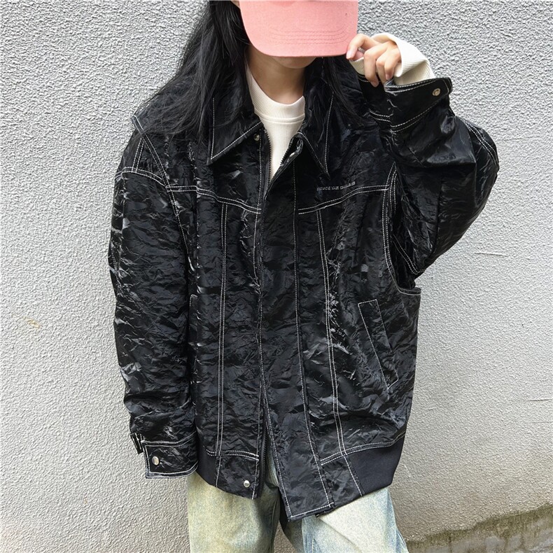 现货不缺货假两件水洗夹克百搭美式外套1209-1-JK17-P108,男装夹克,星座1209-1