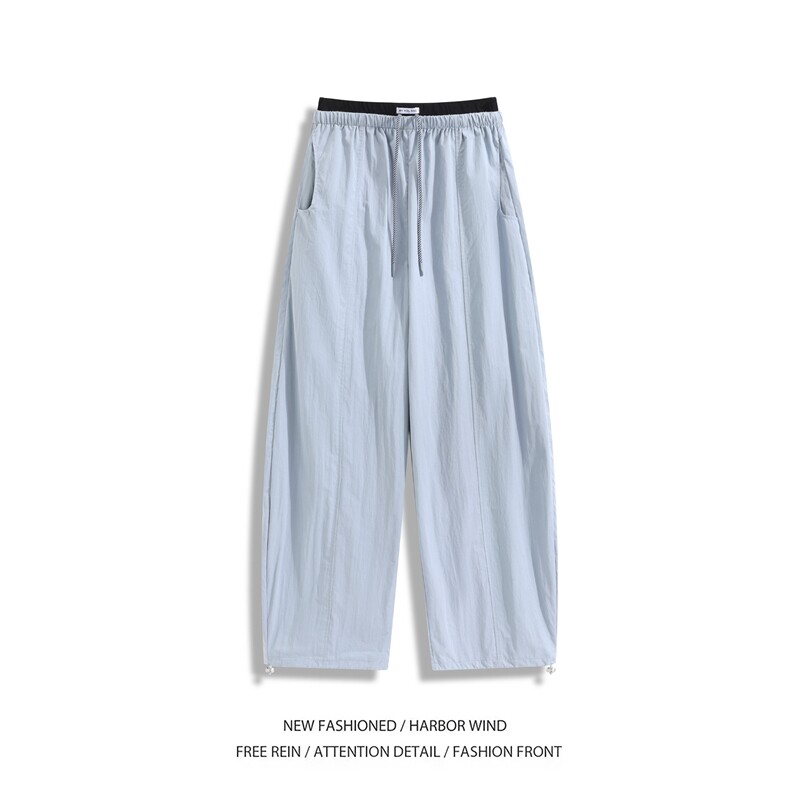 抖音品质夏新款多巴胺纯色透气宽松休闲裤B315-K25569-特p35控68图片