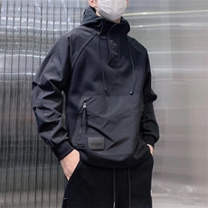 W9152-P68网图现货春季新款大口袋工装拉链套头连帽卫衣夹克，男装夹克，星座1608-2