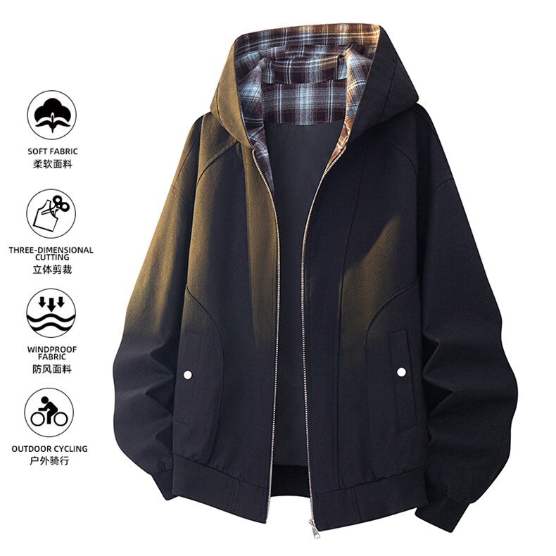 美式重磅高品质夹克假两件开衫外套SY8822特P75控158大码4-8XL+5,男装夹克,星座610B-1