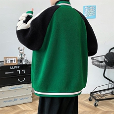 冬款加厚颗粒绒刺绣棉衣羊羔绒棒球服外套男女8108-P120控价158，男装棉衣，电商A441-1