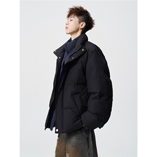 仿牛仔拼接假两件棉衣保暖设计感立领棉服A170-M912-P135控188，男装棉衣，电商A170