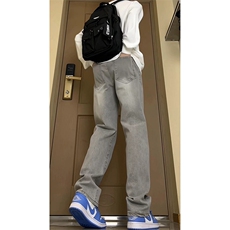 美式高街vibe重工艺水洗水泥灰hiphop弹力牛仔裤货号K2410P55，男装牛仔裤，电商A063