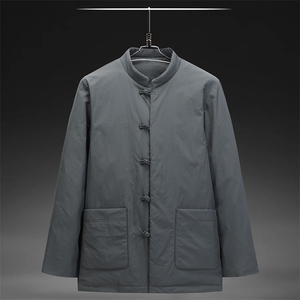 男中年风唐装90绒羽绒服唐装复古盘扣新中式羽绒服外套图片