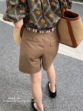 现货欧版西装中裤后松紧腰设计，女装西装，蜜思印·金