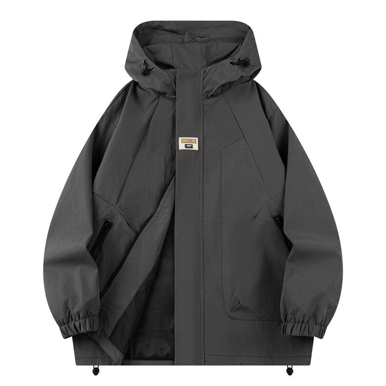 现货防水防风美式冲锋衣外套宽松大码男士连帽工装夹克JK988-P75，男装夹克，电商A006