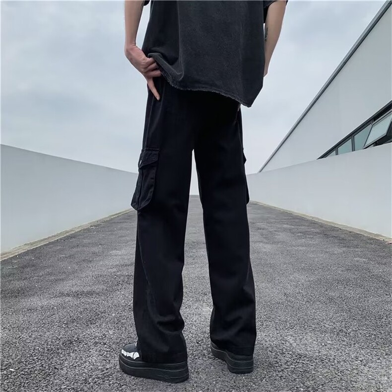 时尚潮牌文艺纯色直筒春季休闲裤长裤新款工装裤男青春流行,男装休闲裤,星座716-3