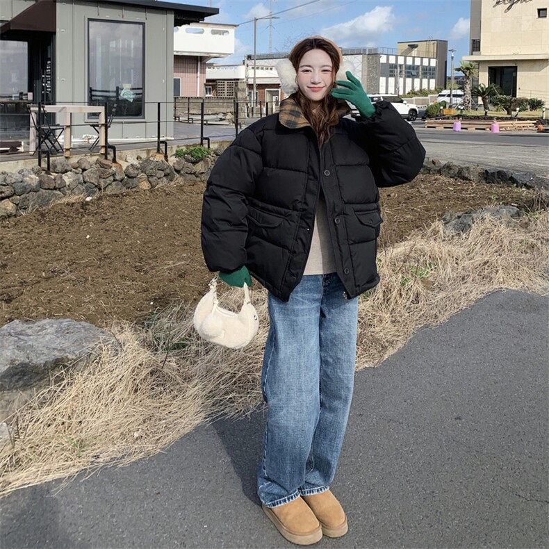 新款两面穿短款棉衣浙宝217-1121-155-238，女装棉衣/棉服，浙宝217