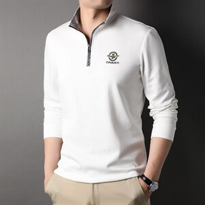 G99615男式秋季服装新款长袖T恤青年翻领卫衣四季打底体恤P65图片