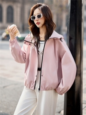 2026春季新款时尚韩版休闲百搭减龄冲锋衣女外套，女装短外套，欧米莱