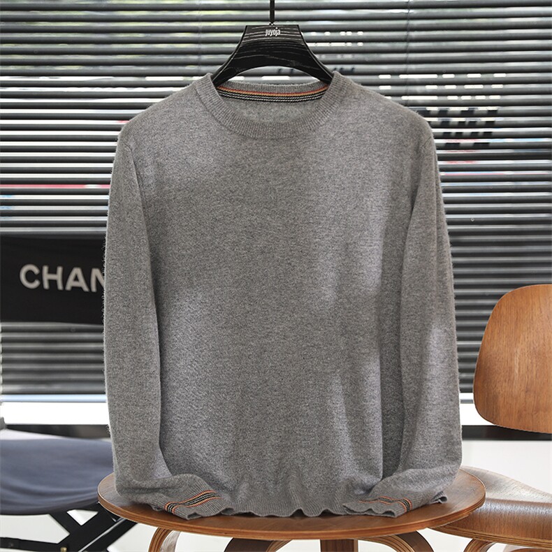 秋冬季羊绒百搭休闲款简约商务羊绒衫男装，男装羊绒套衫，君道羊绒