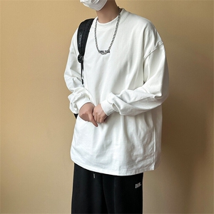 2025春新款现货高品质长袖T恤男潮牌纯棉打底上衣A351-AT2525-P40图片