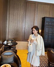 新款兔耳朵水晶貂外套，黑白两个色，有质感，其它，CHERRY·印