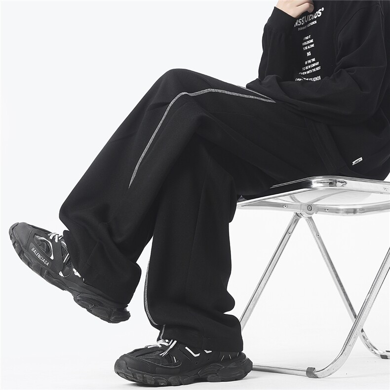 现货现货2025年秋季新款宽松休闲卫裤男D329-QM751-P50-控78,男装休闲裤,电商D329